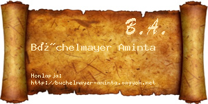 Büchelmayer Aminta névjegykártya